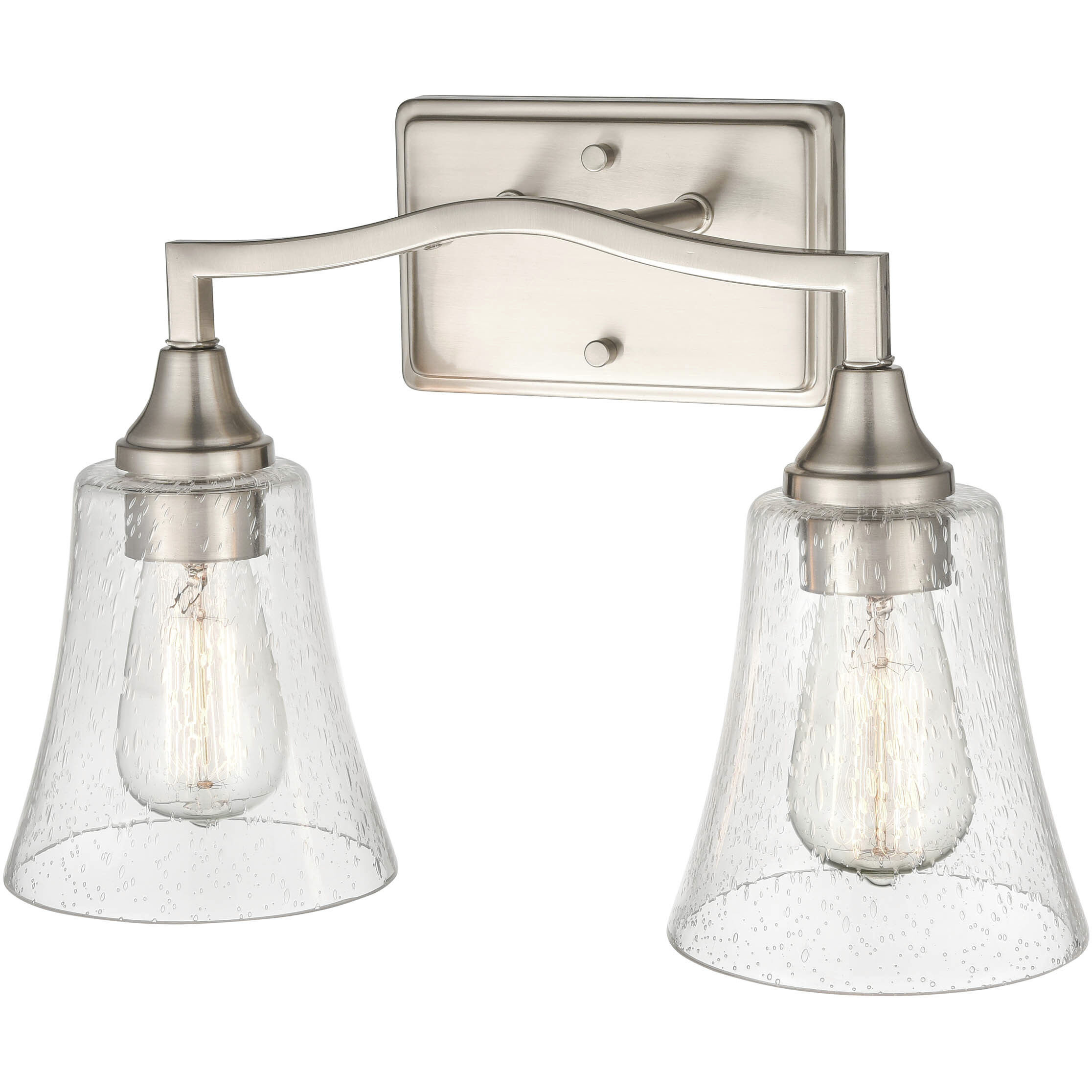 Caily 2 Light 15.75 inch Brushed Nickel Bathroom Vanity Light Wall Light